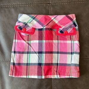 Gymboree Pink and Red Plaid Skirt